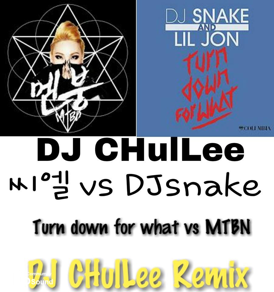 12788126_580511495436995_1901450374_n.jpg : 리믹스 ★★★★★DJ CHulLee - 멘붕 VS Turn down for what (DJ CHulLee remix)★★★★★